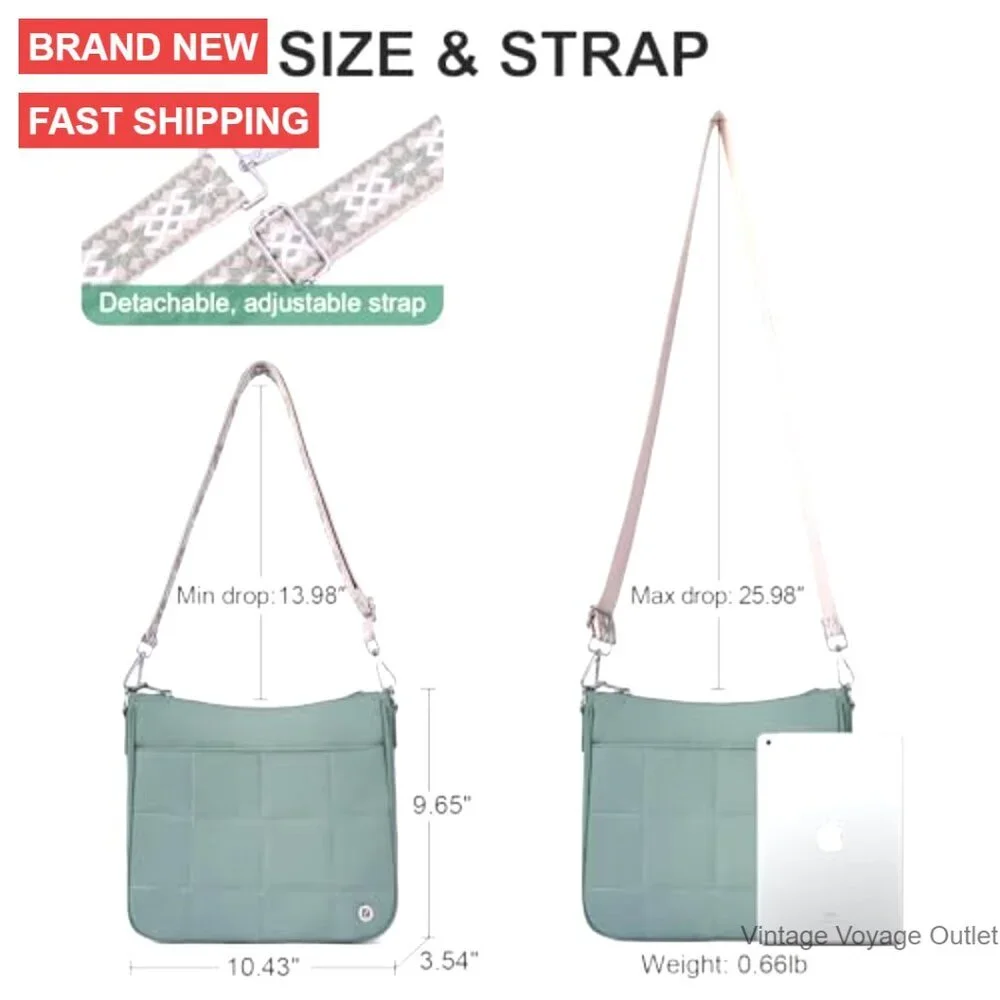 Quilted Puffer Crossbody Bag Anti-Theft Travel Purse Hobo Shoulder Bag